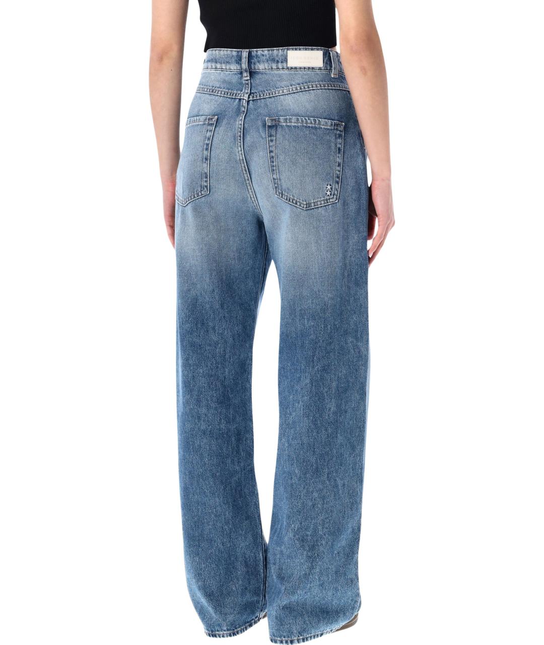 ICON DENIM Синие хлопковые прямые джинсы, фото 2