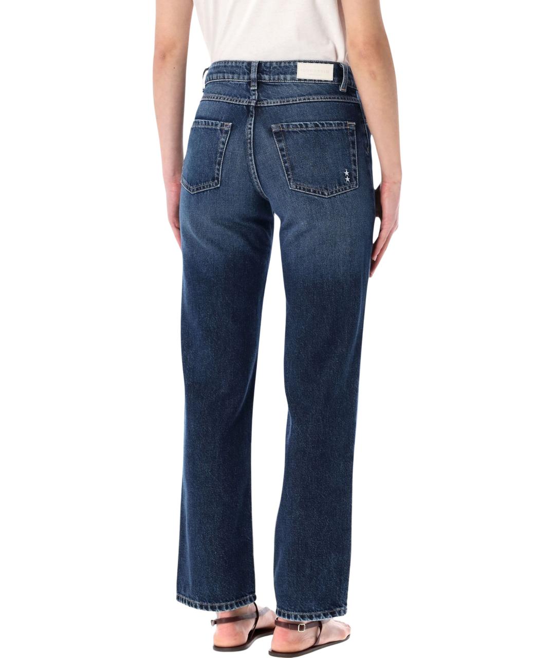 ICON DENIM Синие хлопковые прямые джинсы, фото 2
