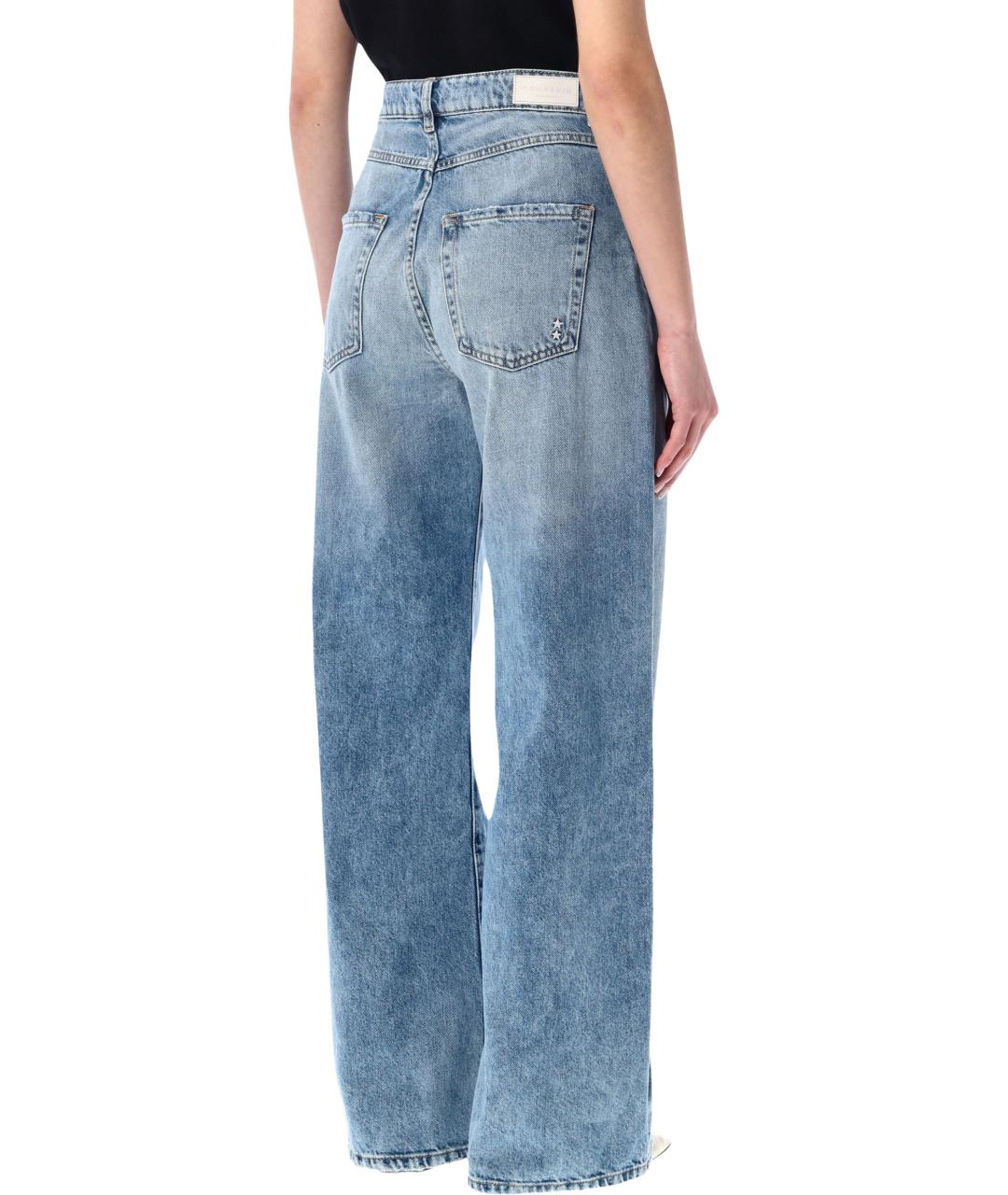ICON DENIM Синие хлопковые прямые джинсы, фото 2