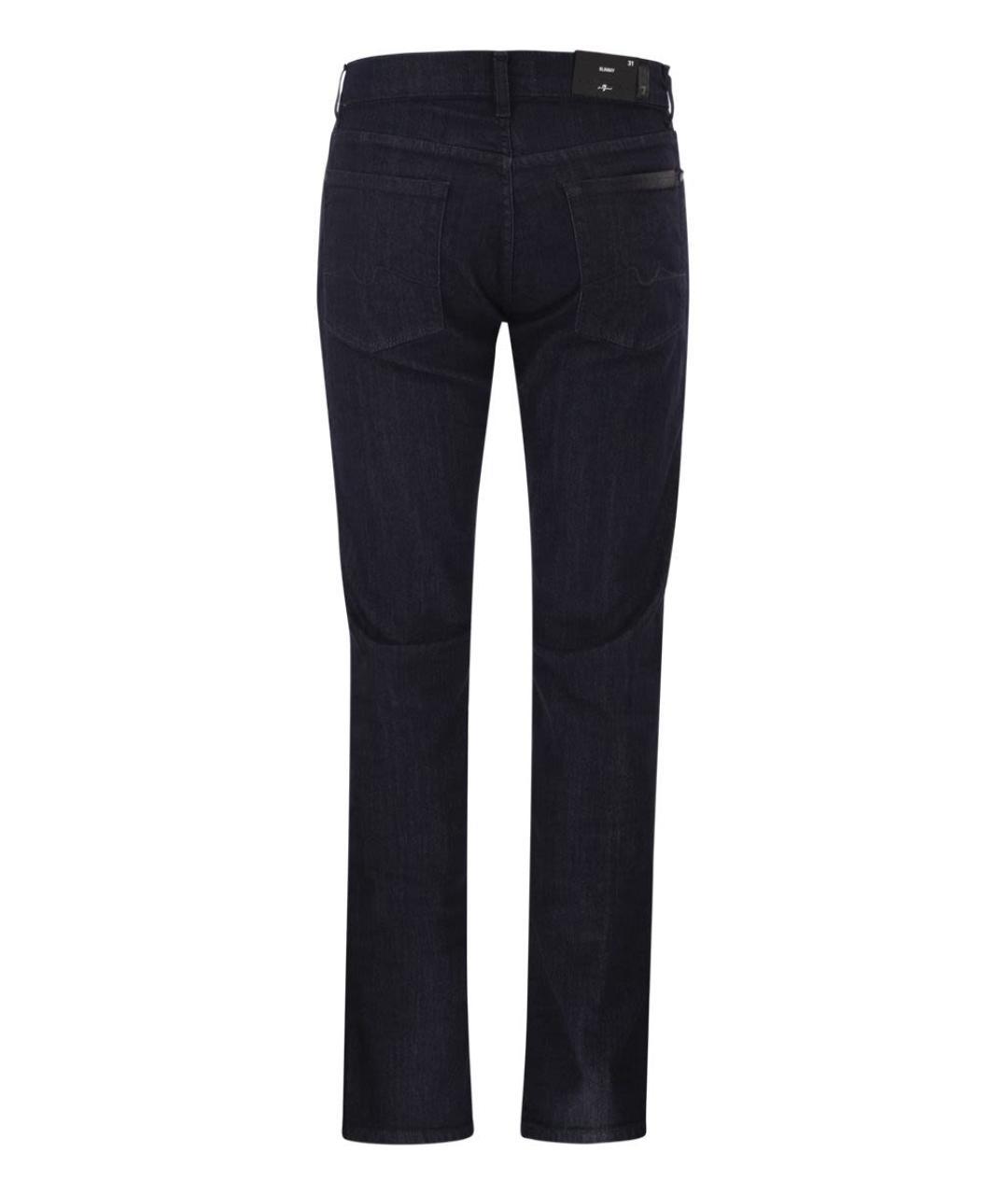 7 FOR ALL MANKIND Темно-синие хлопковые джинсы скинни, фото 2
