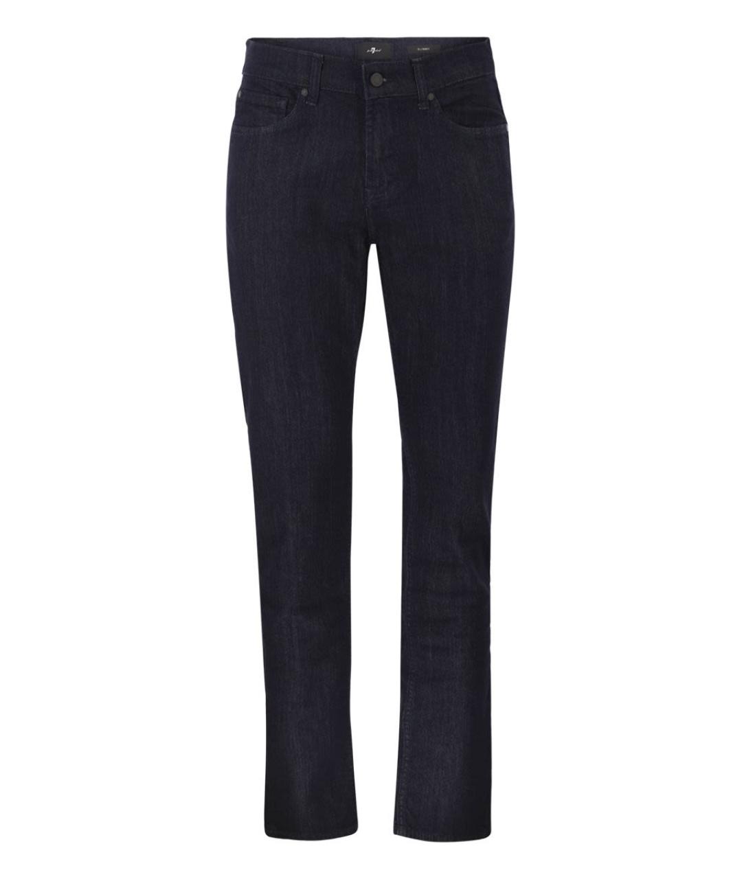 7 FOR ALL MANKIND Темно-синие хлопковые джинсы скинни, фото 1