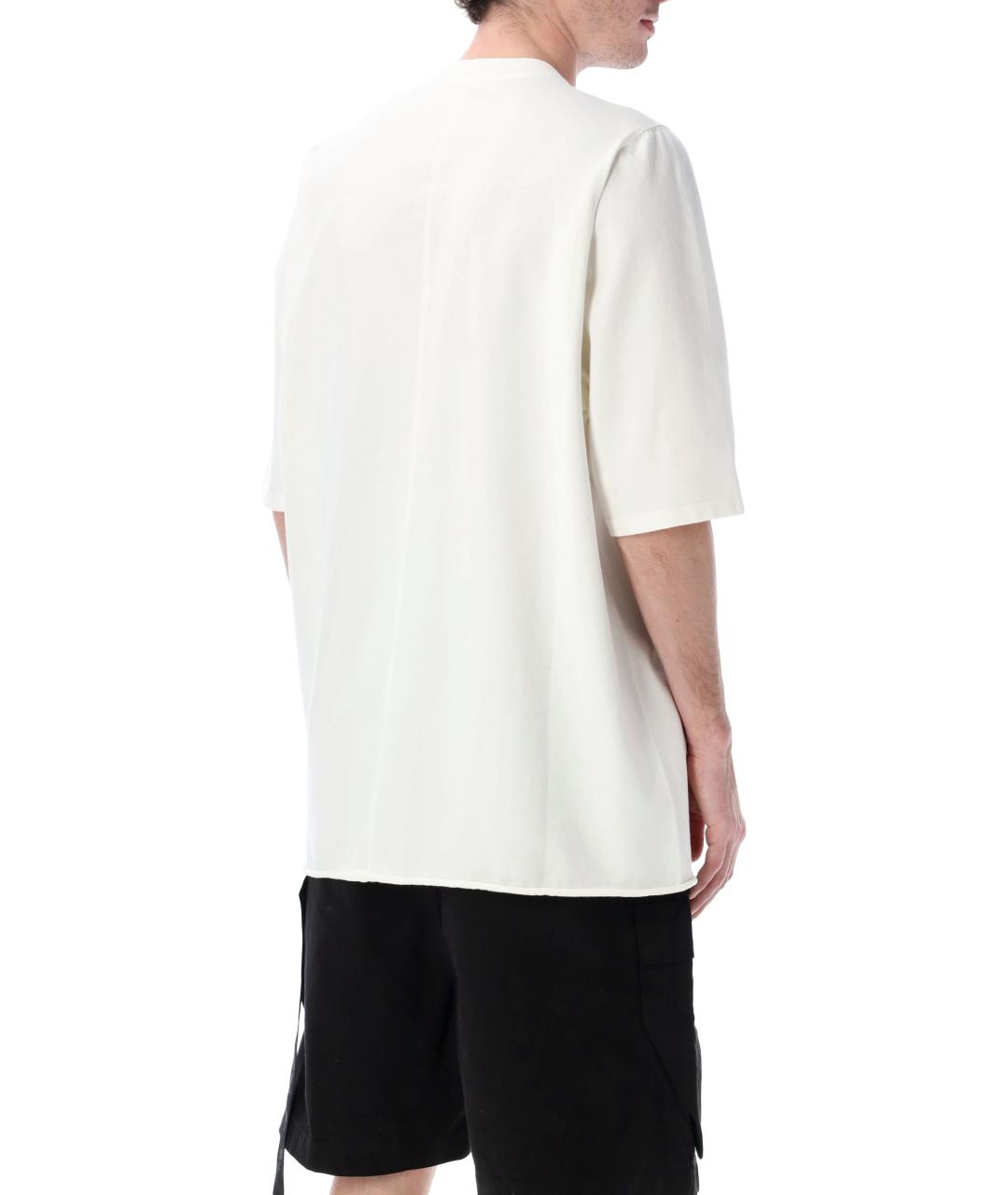 RICK OWENS DRKSHDW Белая хлопковая футболка, фото 2
