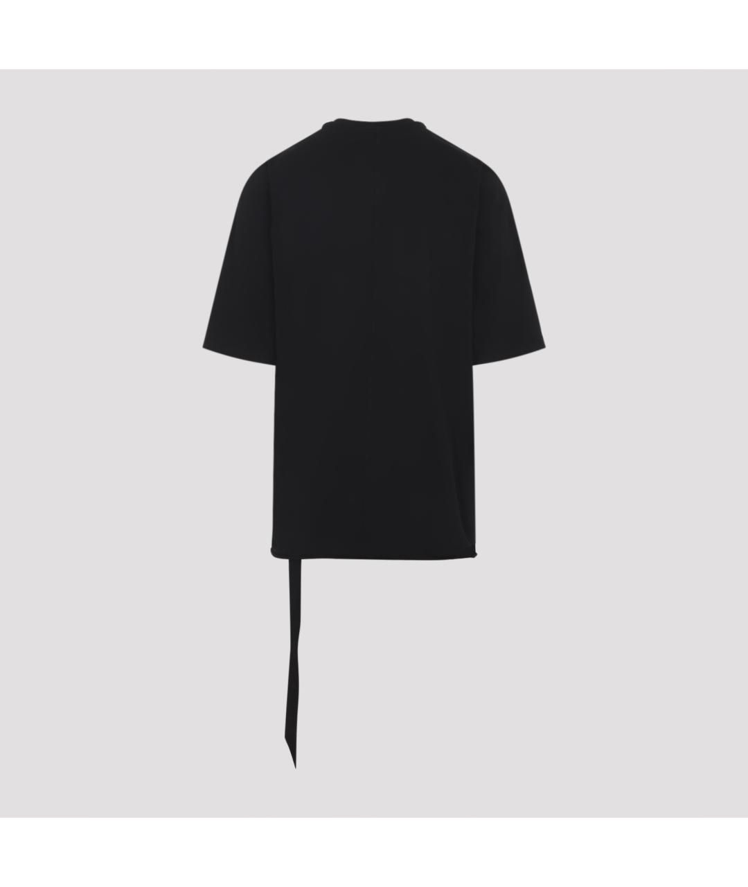 RICK OWENS DRKSHDW Черная хлопковая футболка, фото 3