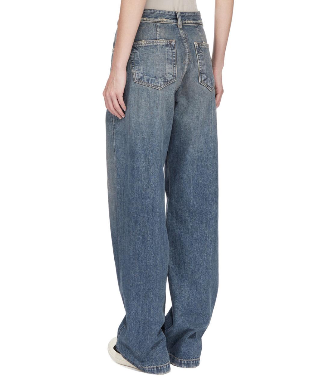 RICK OWENS DRKSHDW Синие хлопковые прямые джинсы, фото 5