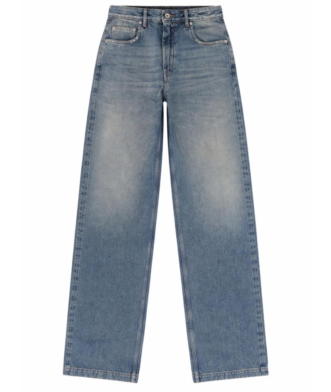 RICK OWENS DRKSHDW Синие хлопковые прямые джинсы, фото 1
