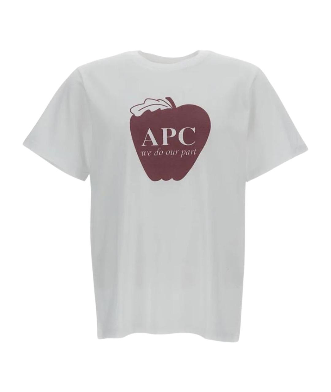 A.P.C. Белая хлопковая футболка, фото 1