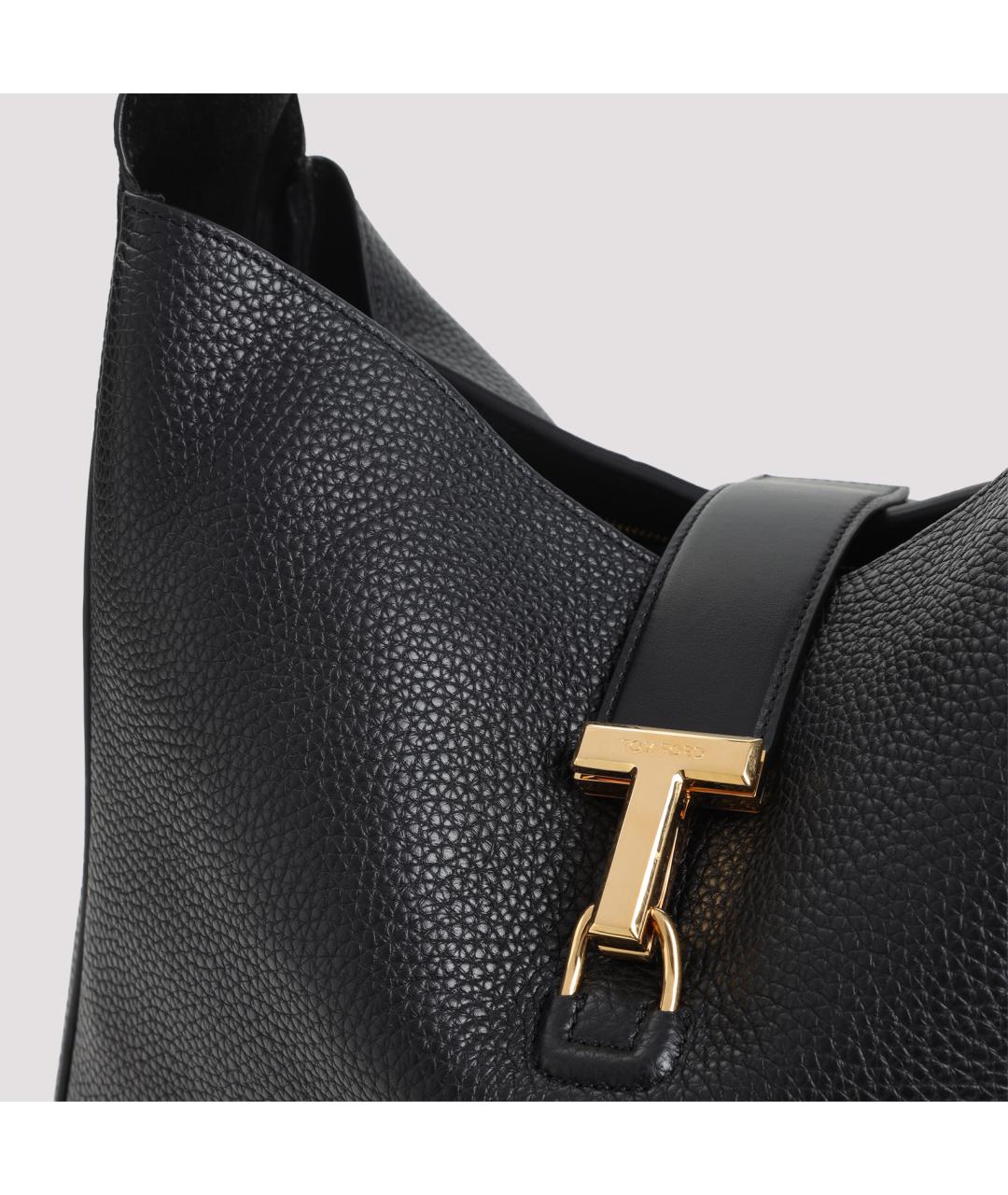 TOM FORD Черная кожаная сумка через плечо, фото 4