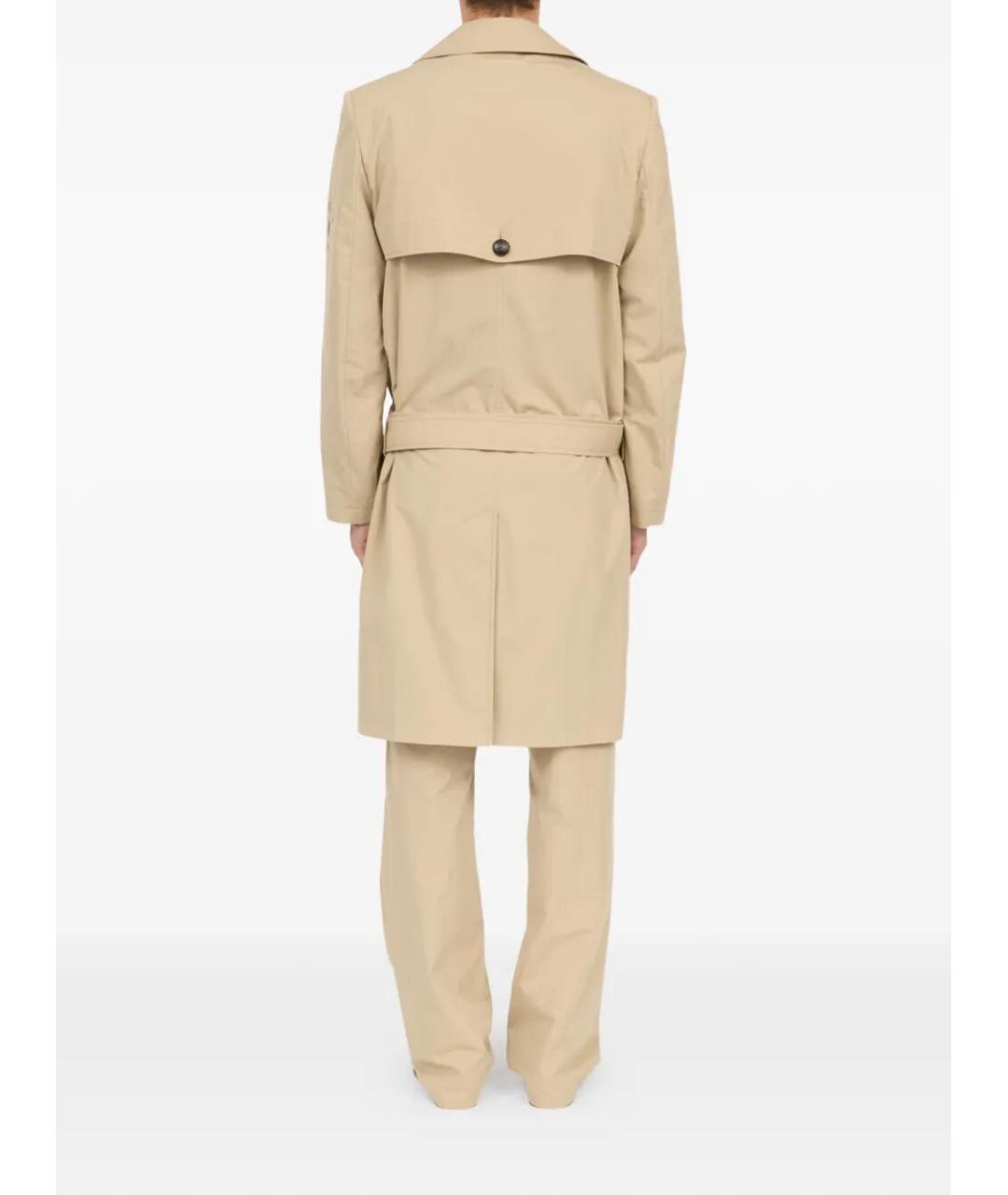 MM6 MAISON MARGIELA Бежевое хлопковое пальто, фото 2