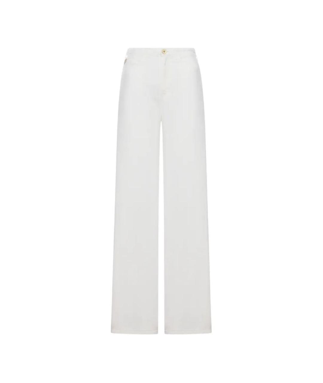 LOIS JEANS Белые льняные прямые брюки, фото 1