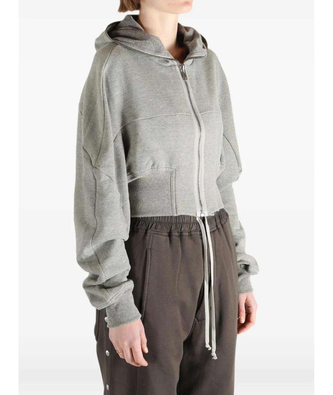 RICK OWENS DRKSHDW Серый хлопковый джемпер / свитер, фото 4