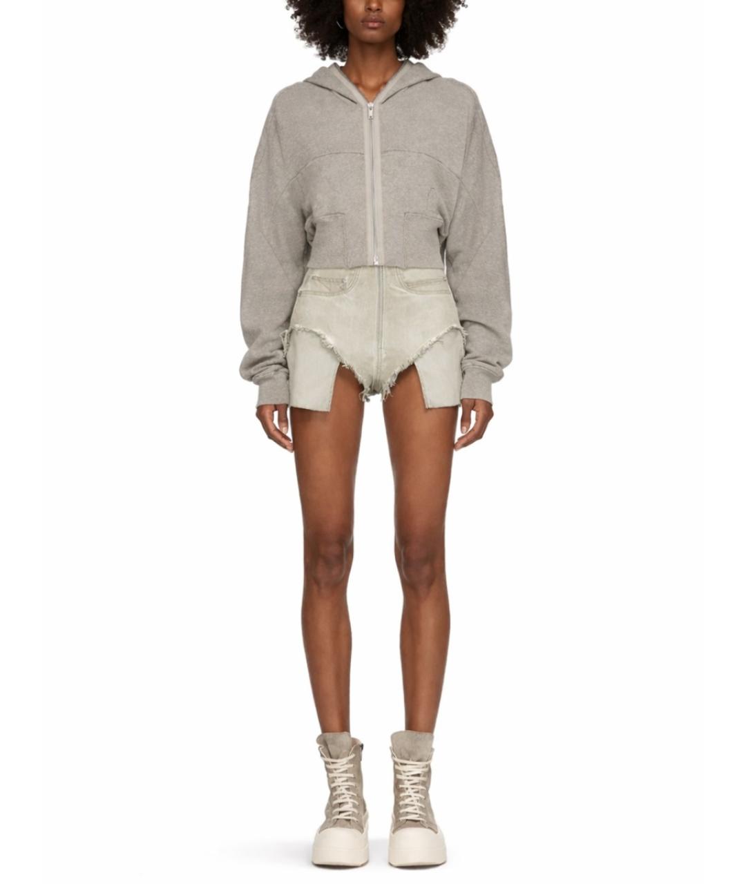 RICK OWENS DRKSHDW Серый хлопковый джемпер / свитер, фото 2