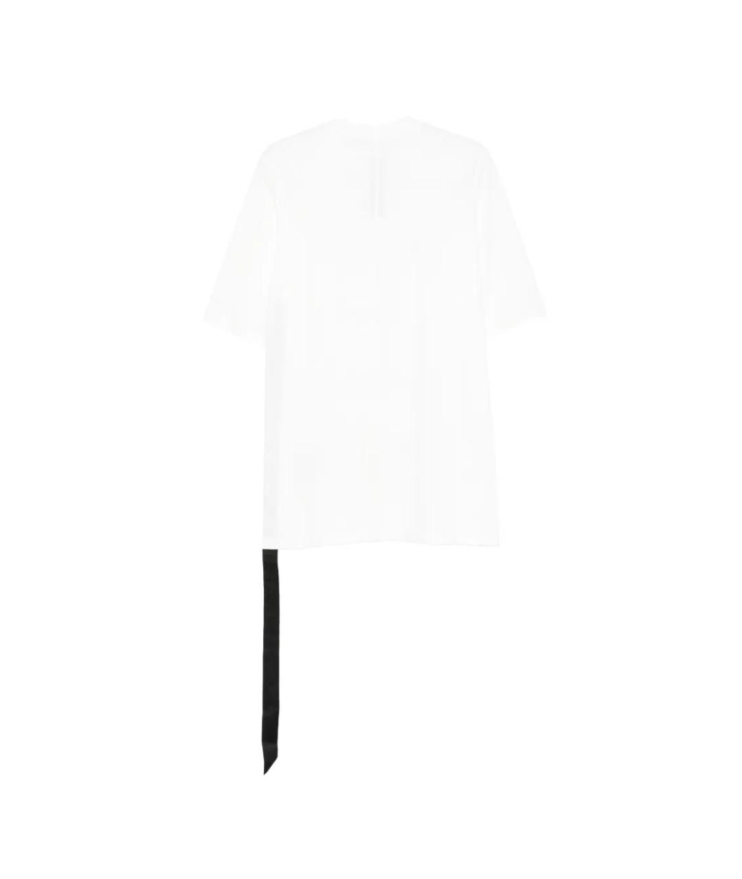 RICK OWENS DRKSHDW Белая хлопковая футболка, фото 2