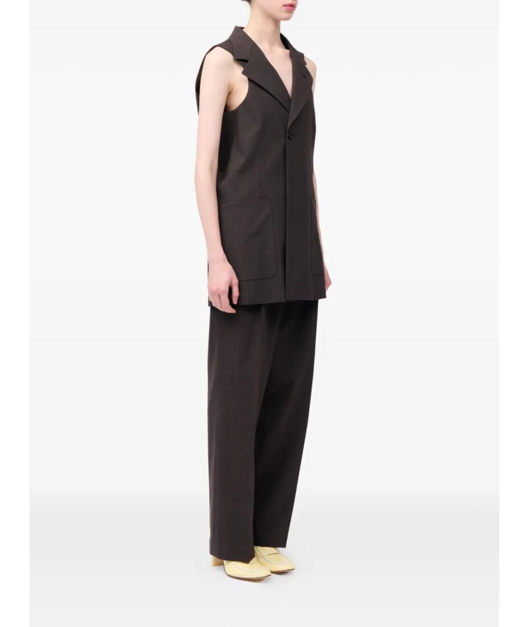 MM6 MAISON MARGIELA Коричневый полиэстеровый жилет, фото 4