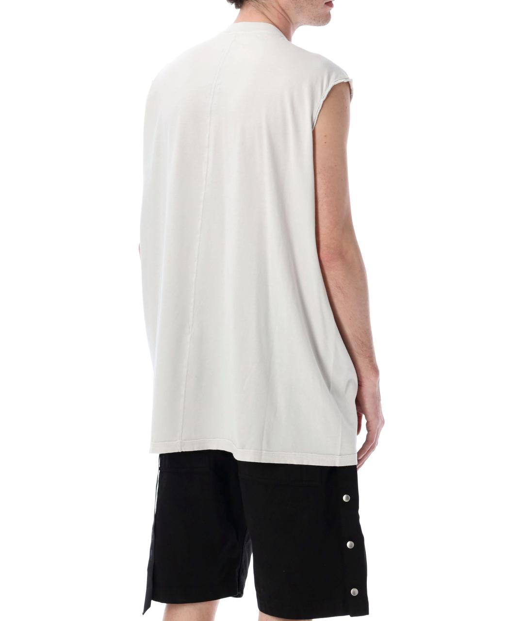 RICK OWENS DRKSHDW Белая хлопковая футболка, фото 2