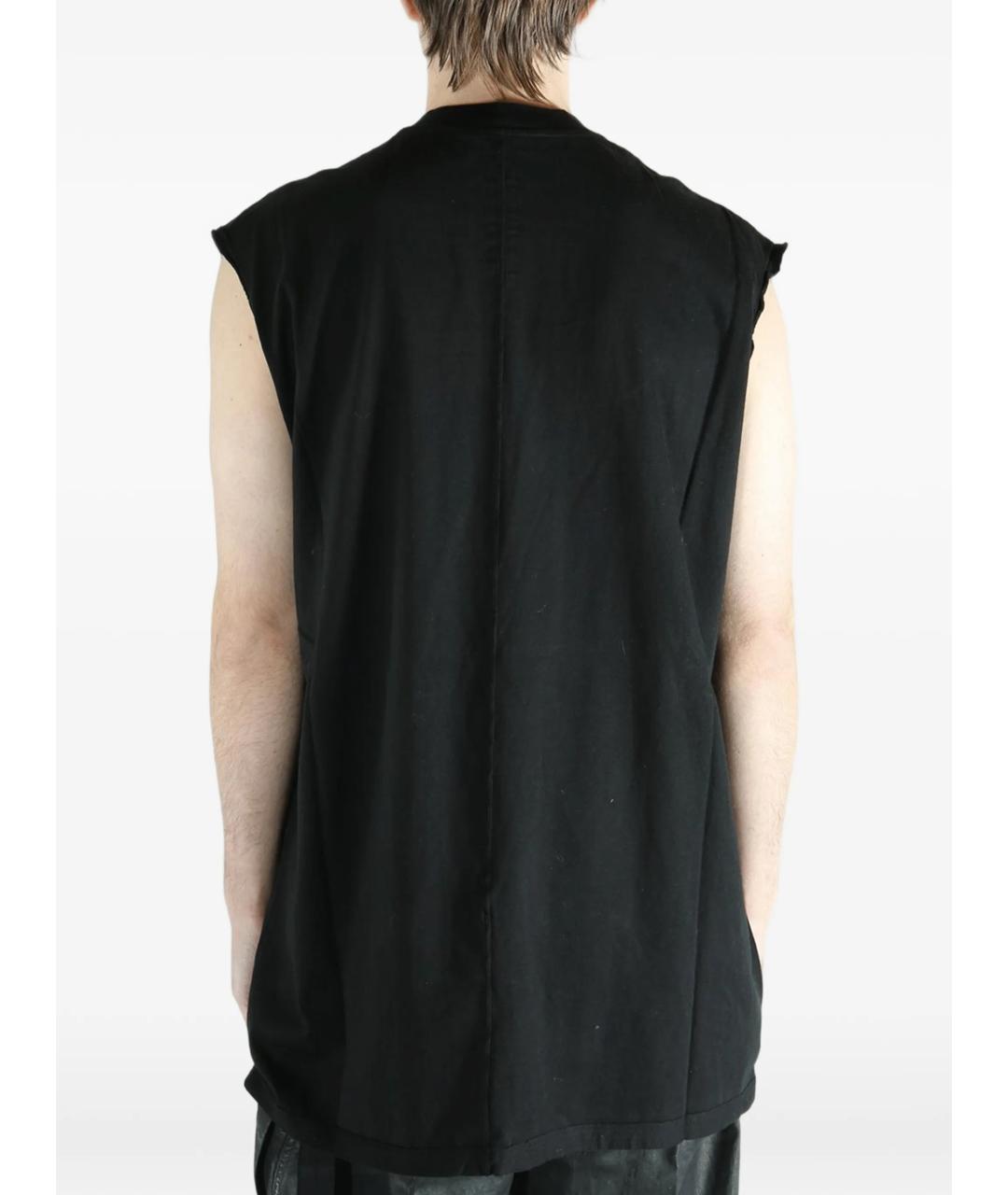 RICK OWENS DRKSHDW Черная хлопковая футболка, фото 4