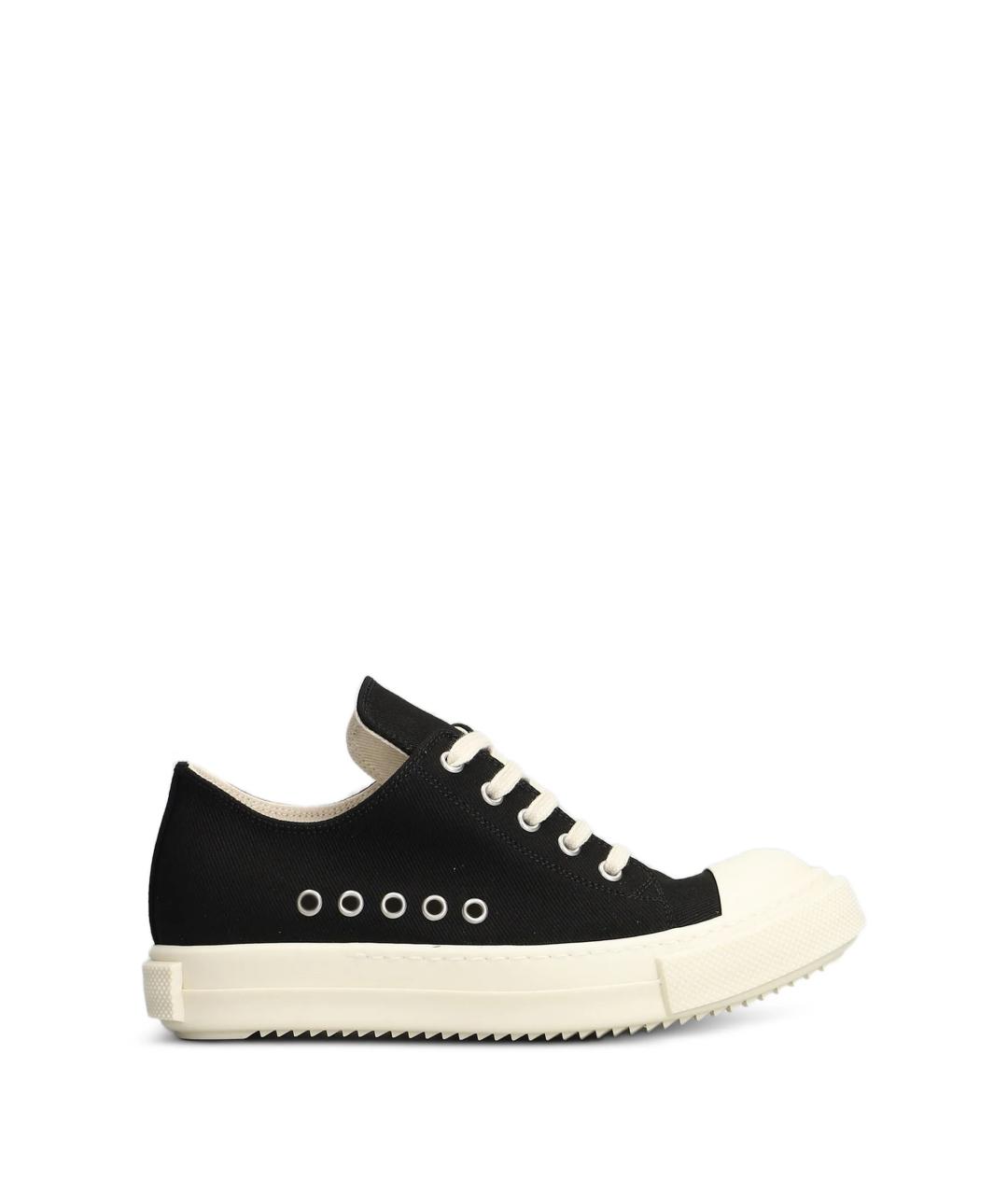 RICK OWENS DRKSHDW Черные текстильные кеды, фото 1