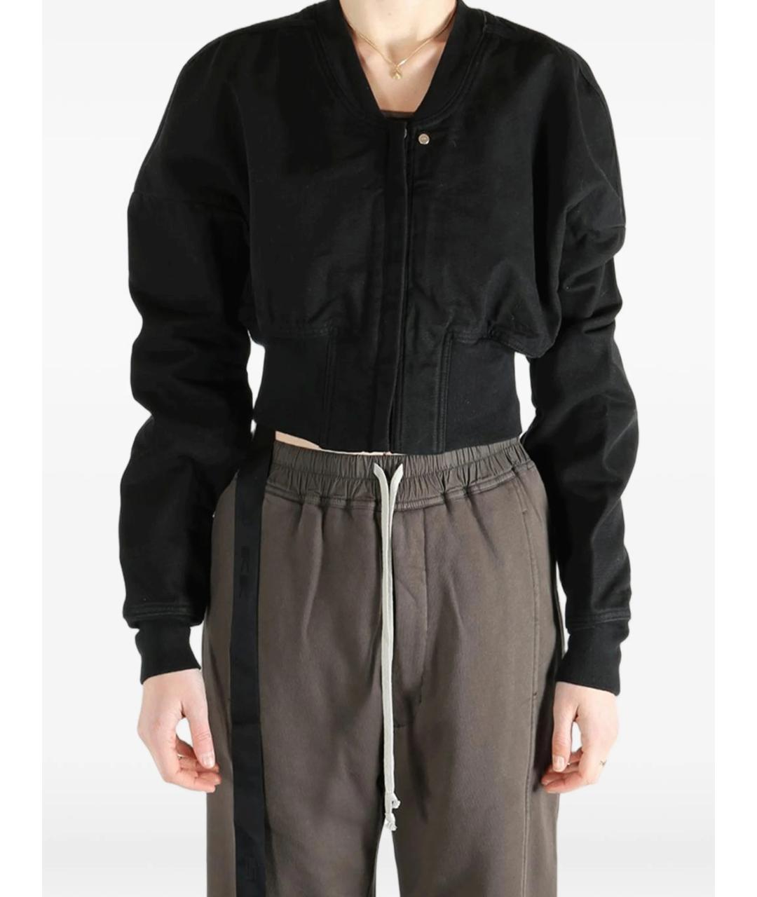 RICK OWENS DRKSHDW Черная хлопковая куртка, фото 3