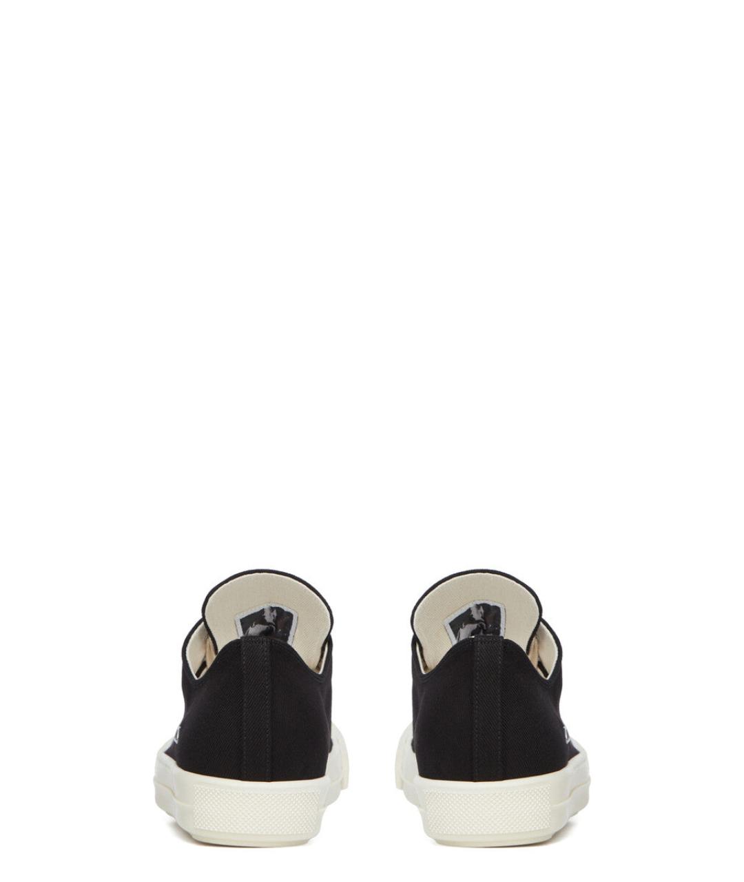 RICK OWENS DRKSHDW Черные текстильные низкие кроссовки / кеды, фото 5