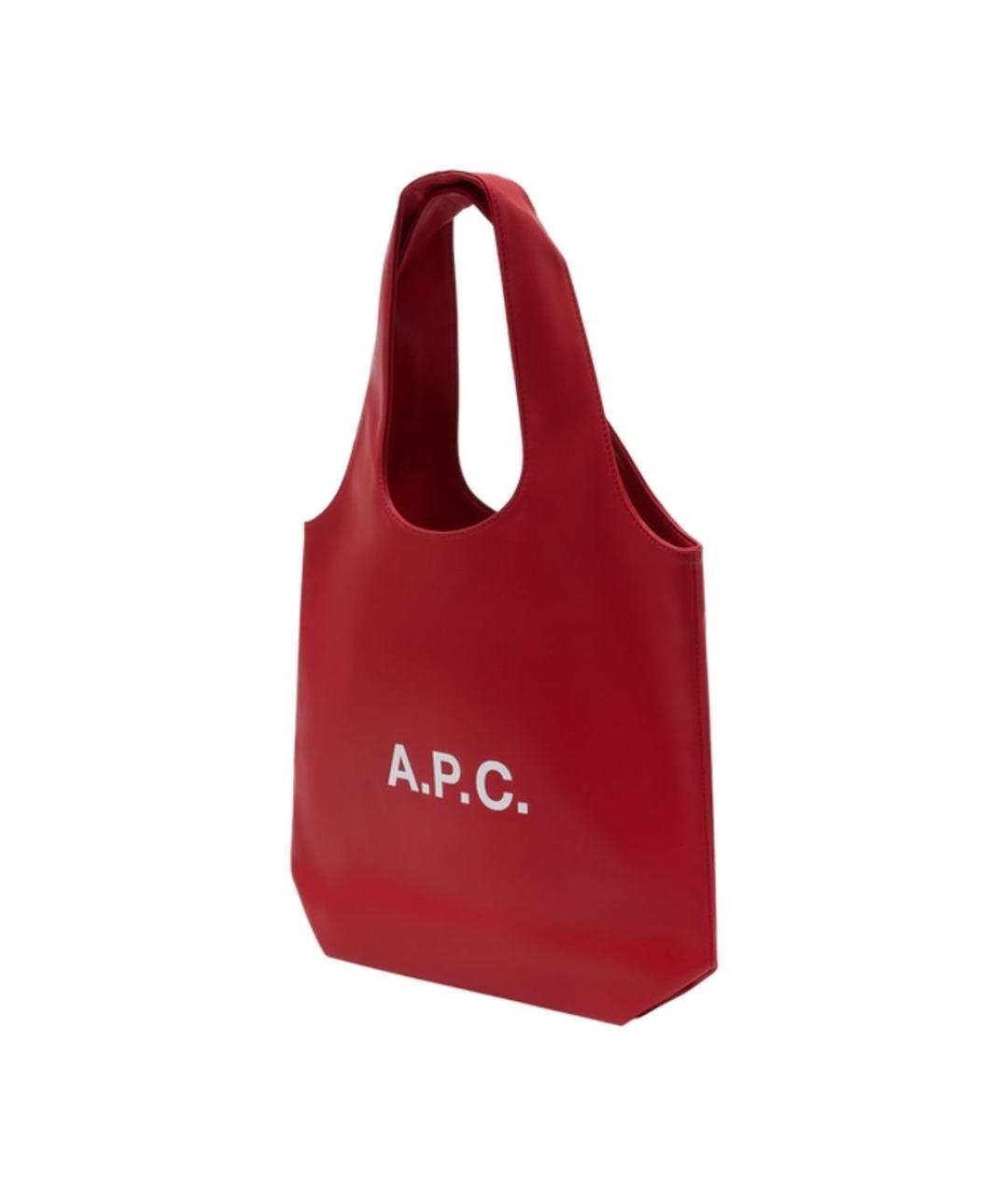 A.P.C. Красная сумка тоут из искусственной кожи, фото 2