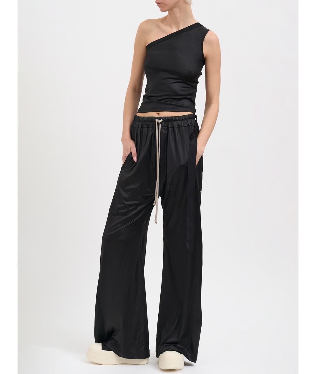 RICK OWENS DRKSHDW Черные полиамидовые прямые брюки, фото 2