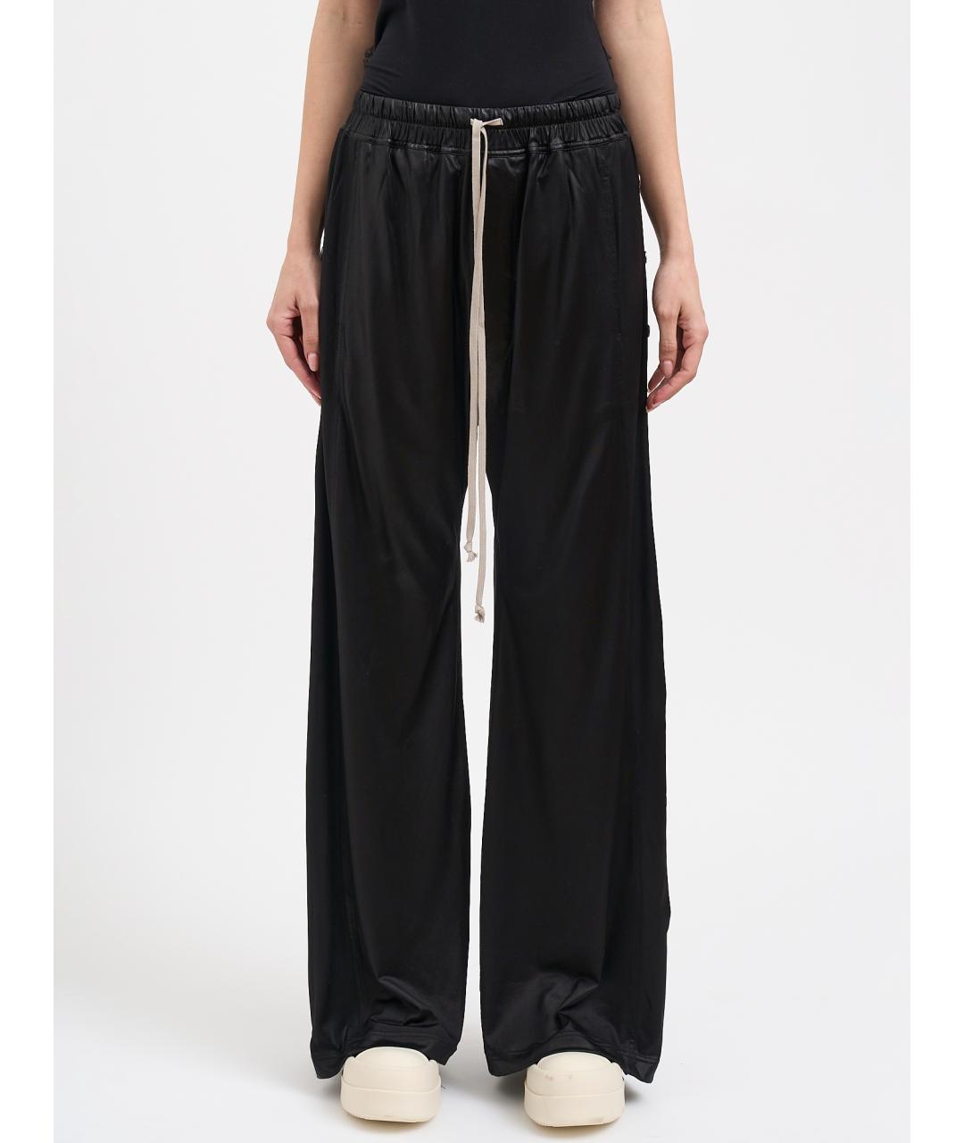 RICK OWENS DRKSHDW Черные полиамидовые прямые брюки, фото 6