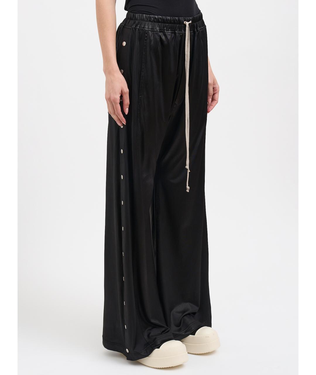 RICK OWENS DRKSHDW Черные полиамидовые прямые брюки, фото 3