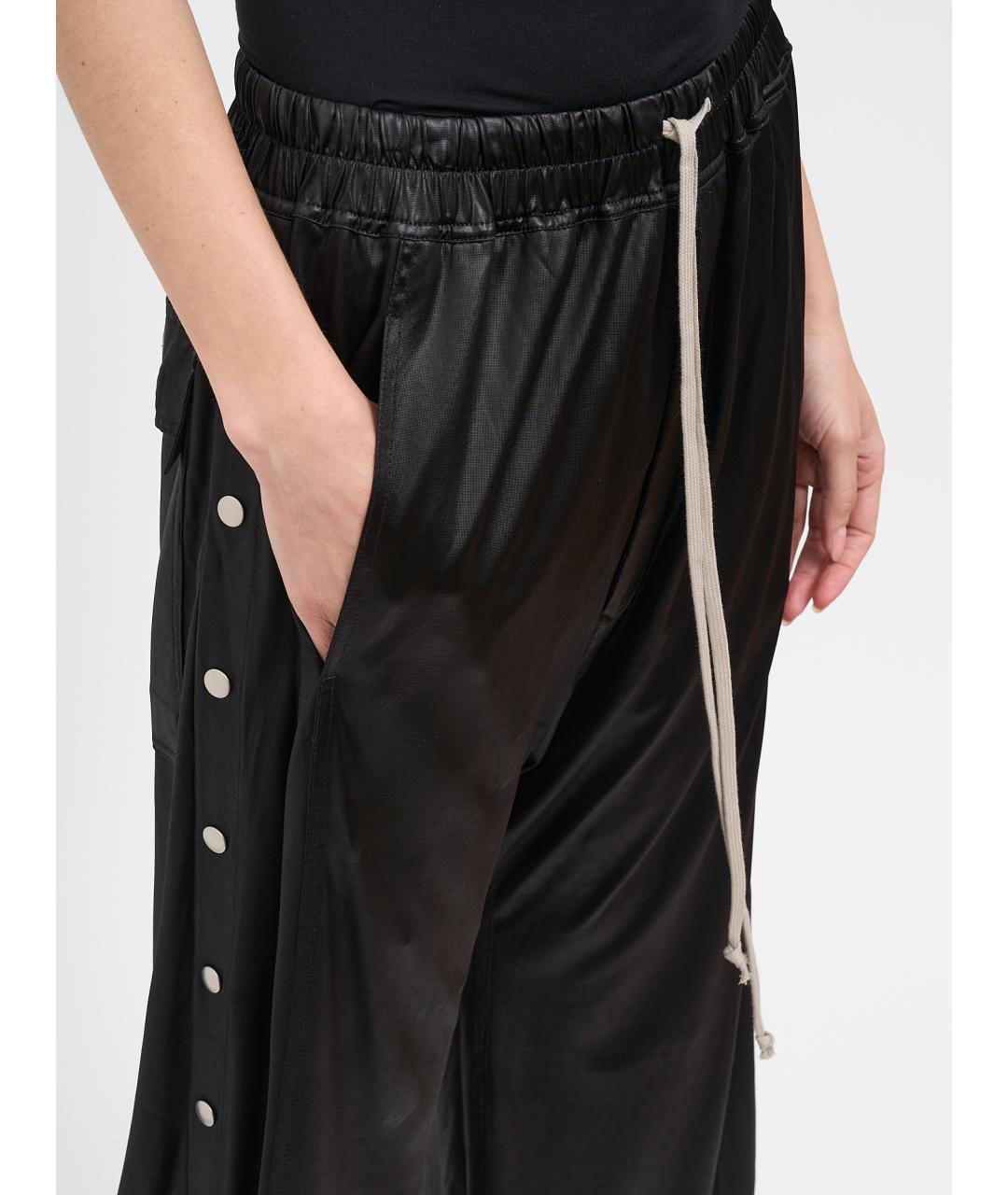 RICK OWENS DRKSHDW Черные полиамидовые прямые брюки, фото 4