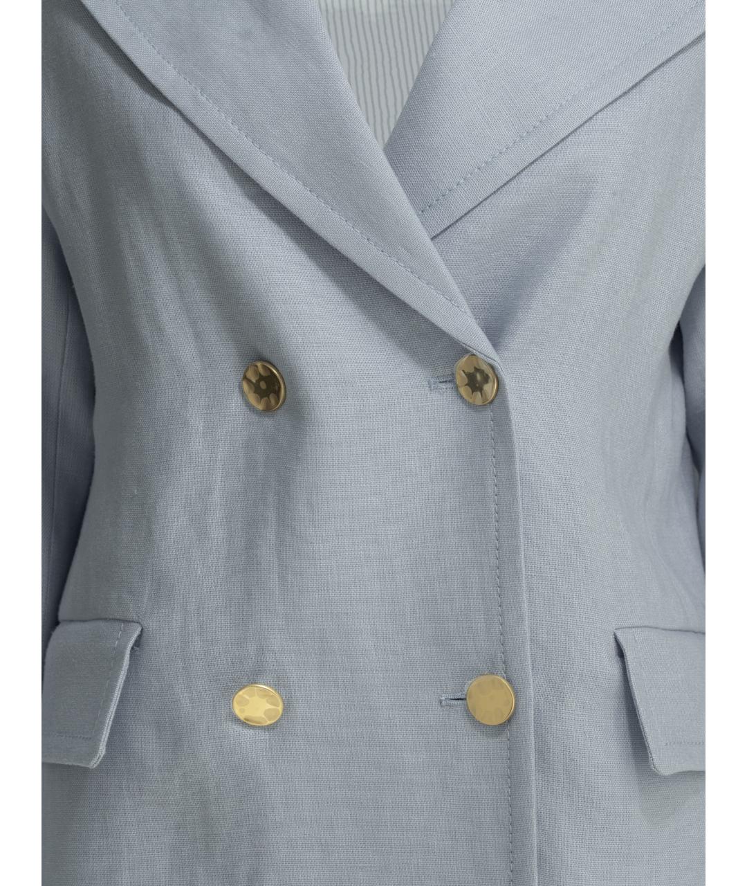 'S MAX MARA Голубая льняная куртка, фото 3