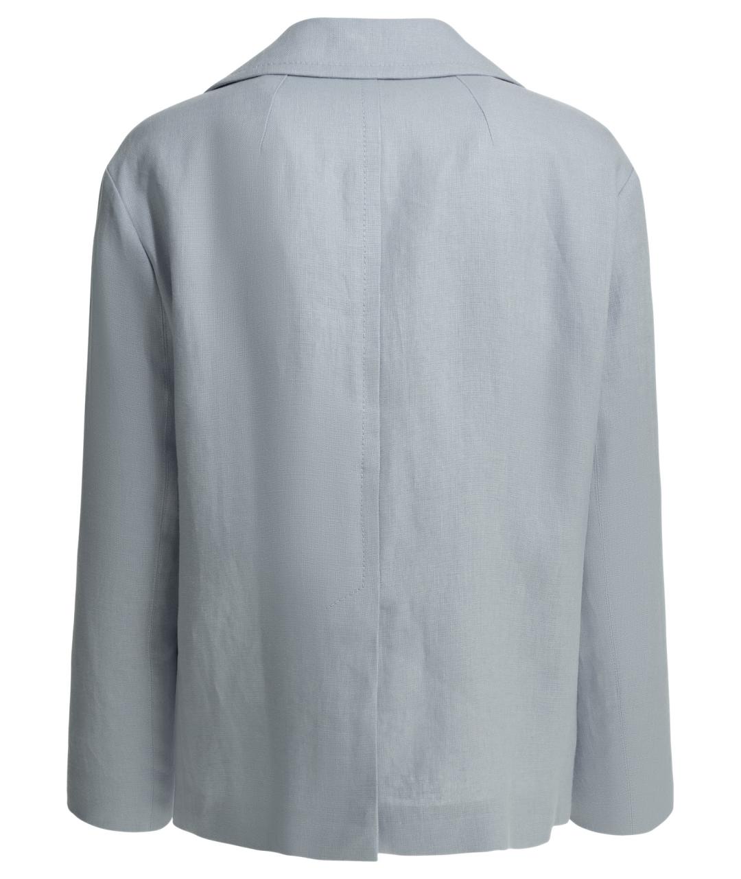 'S MAX MARA Голубая льняная куртка, фото 2