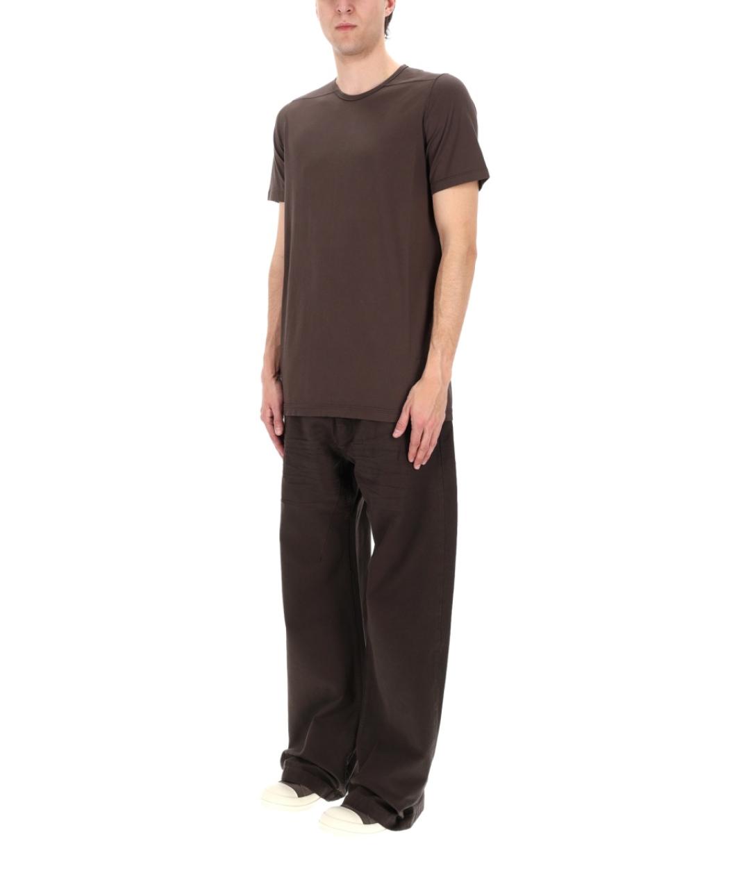 RICK OWENS DRKSHDW Серые хлопковые повседневные брюки, фото 3
