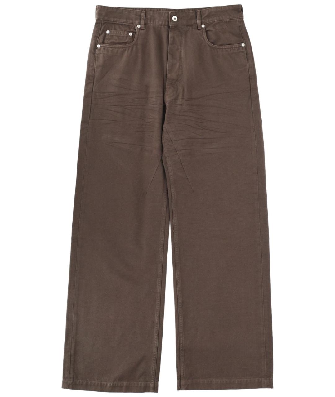 RICK OWENS DRKSHDW Серые хлопковые повседневные брюки, фото 1