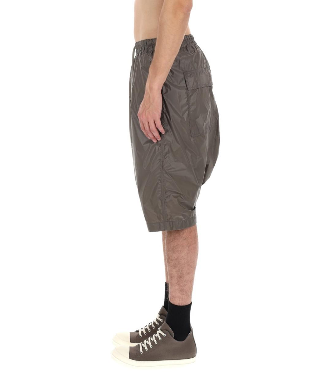 RICK OWENS DRKSHDW Коричневые полиамидовые шорты, фото 4