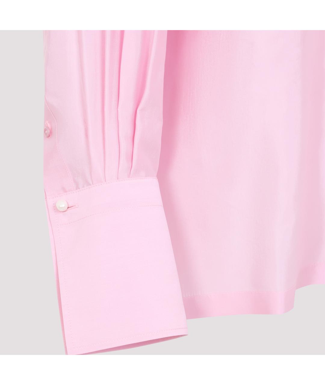 Carven Розовая шелковая рубашка, фото 4