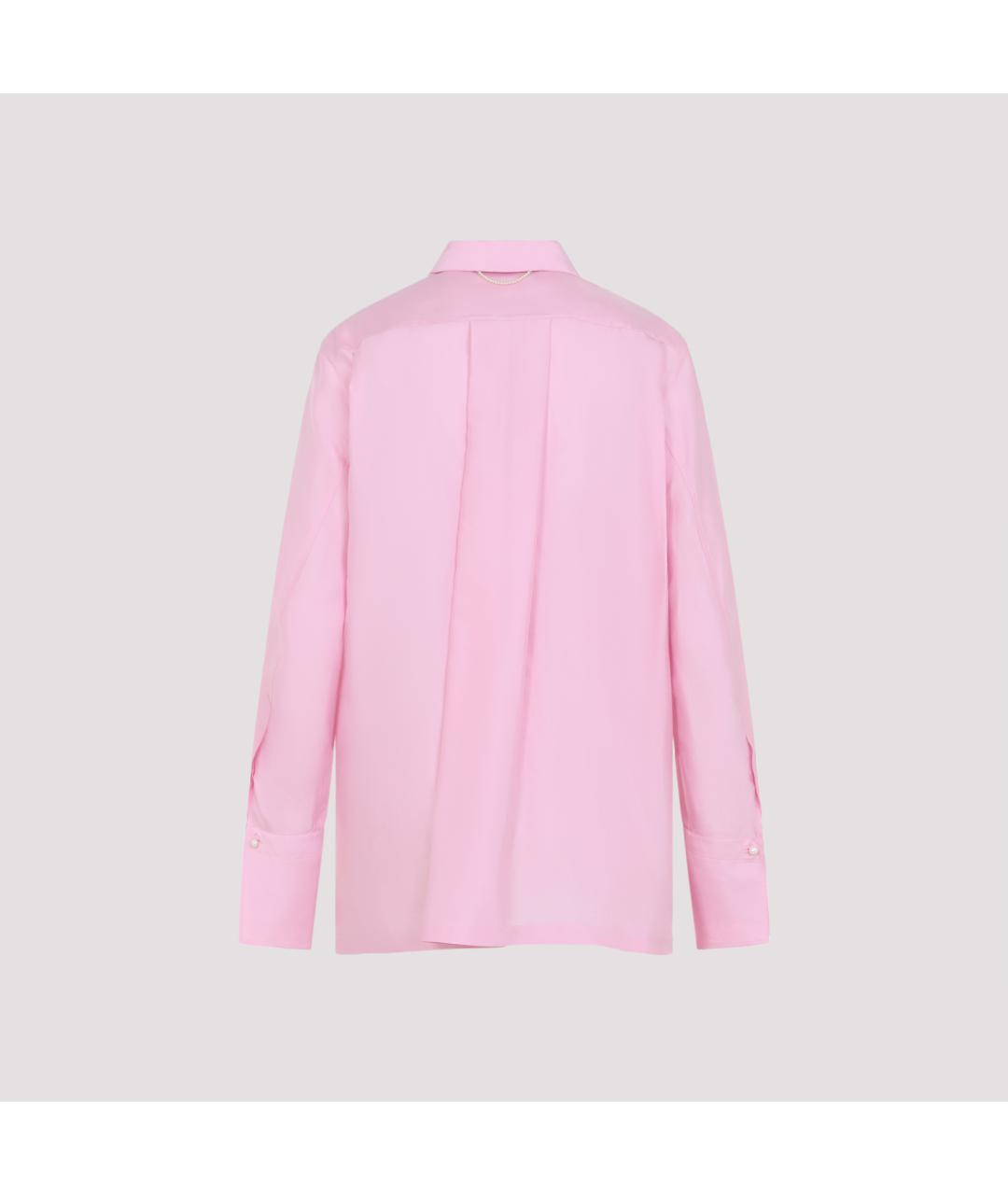 Carven Розовая шелковая рубашка, фото 3