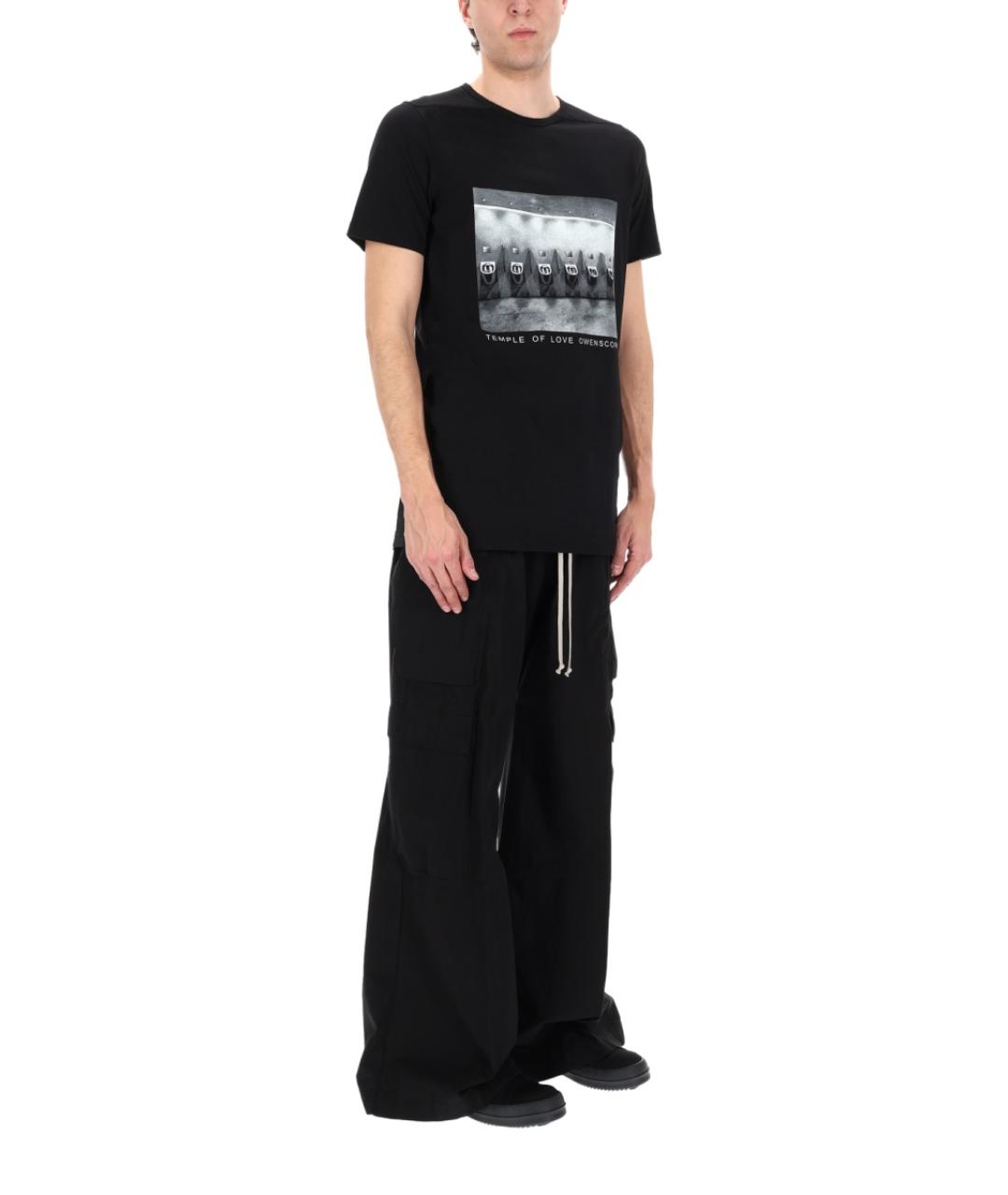 RICK OWENS DRKSHDW Черные хлопковые повседневные брюки, фото 3