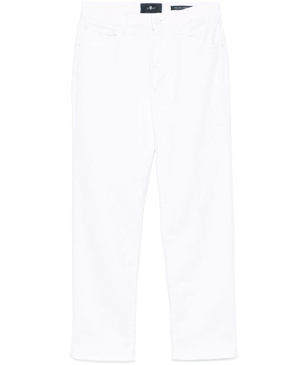 7 FOR ALL MANKIND Белые хлопковые прямые джинсы, фото 1