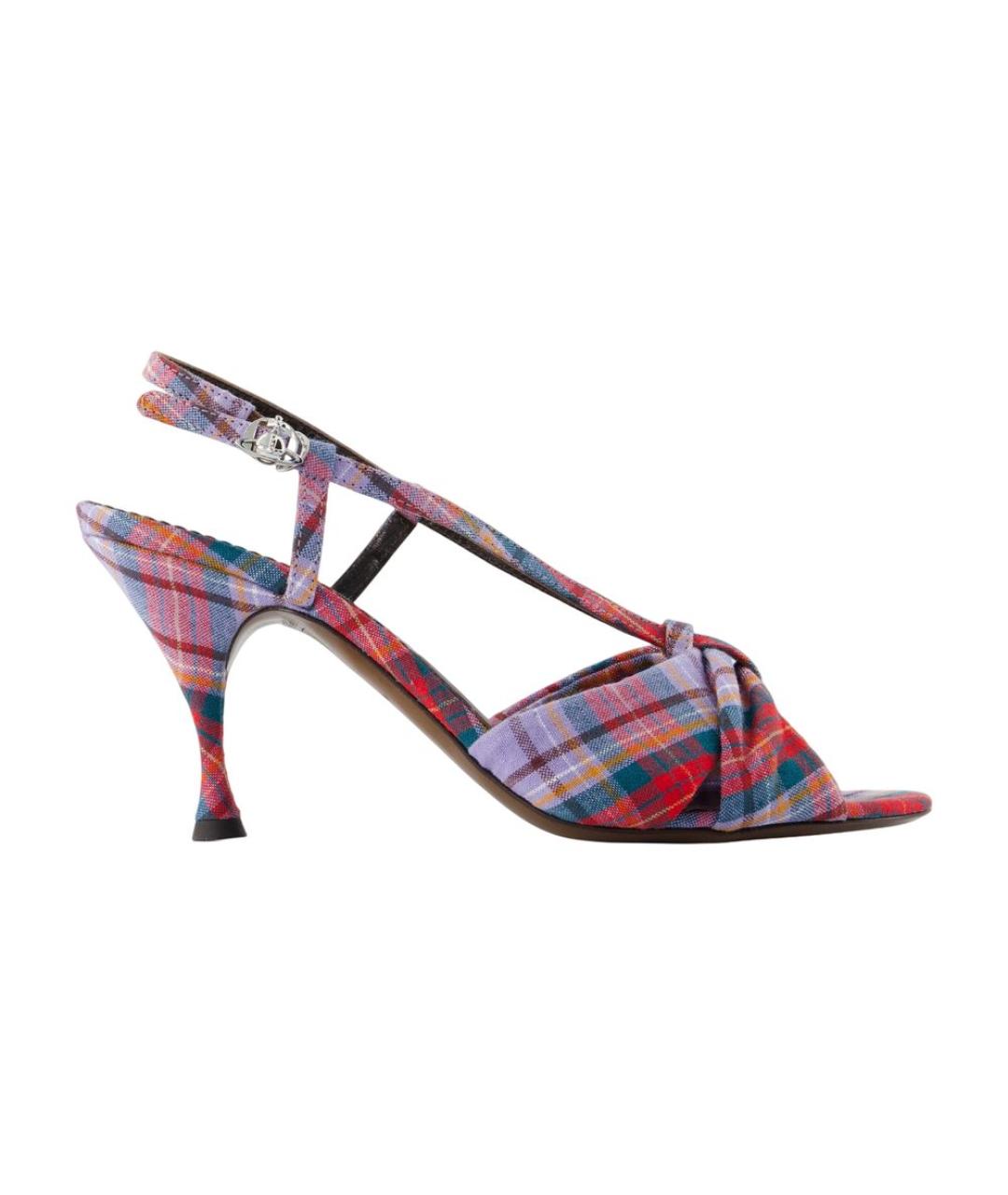 VIVIENNE WESTWOOD Мульти текстильные босоножки, фото 3