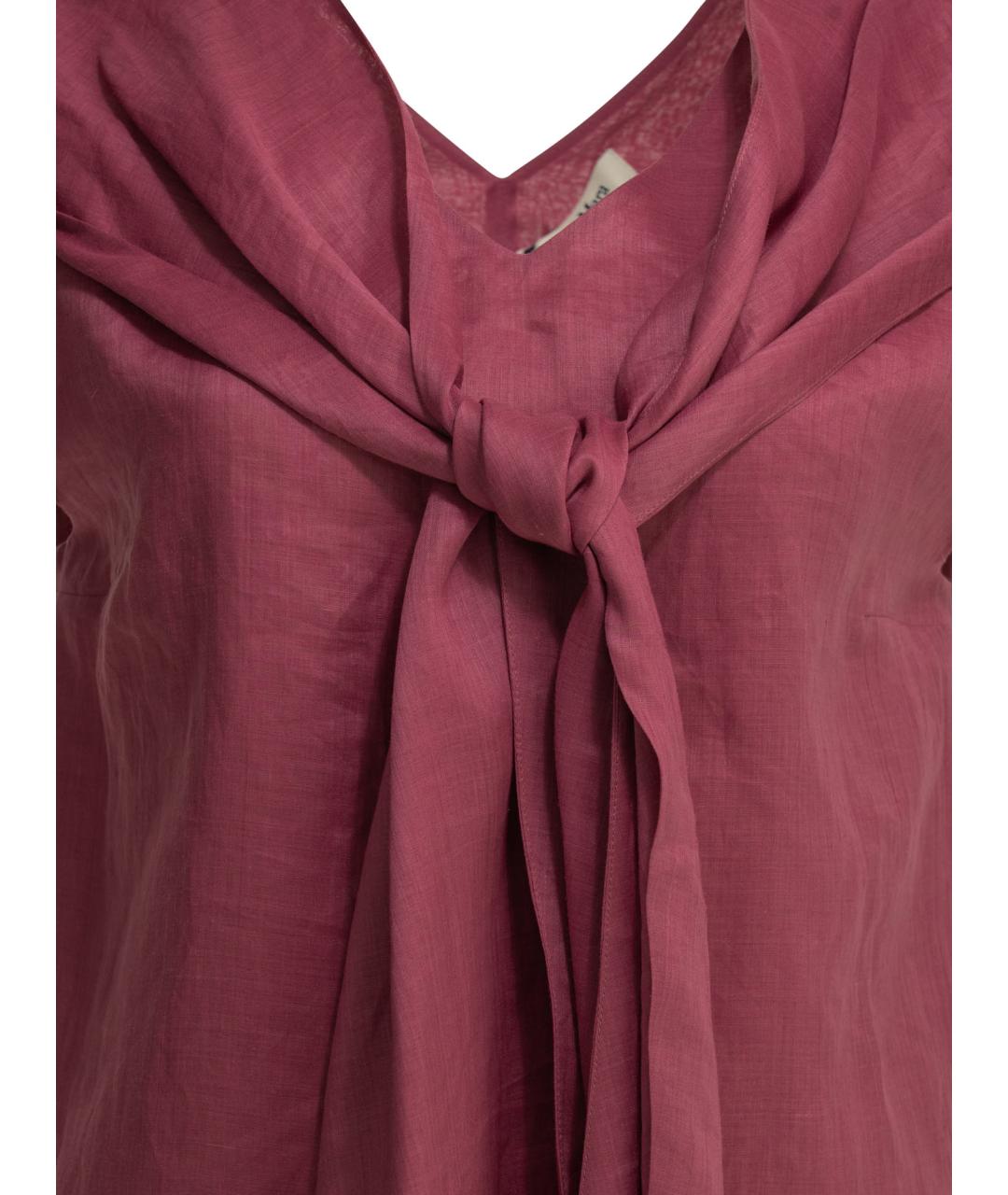 'S MAX MARA Фуксия хлопковая футболка, фото 3
