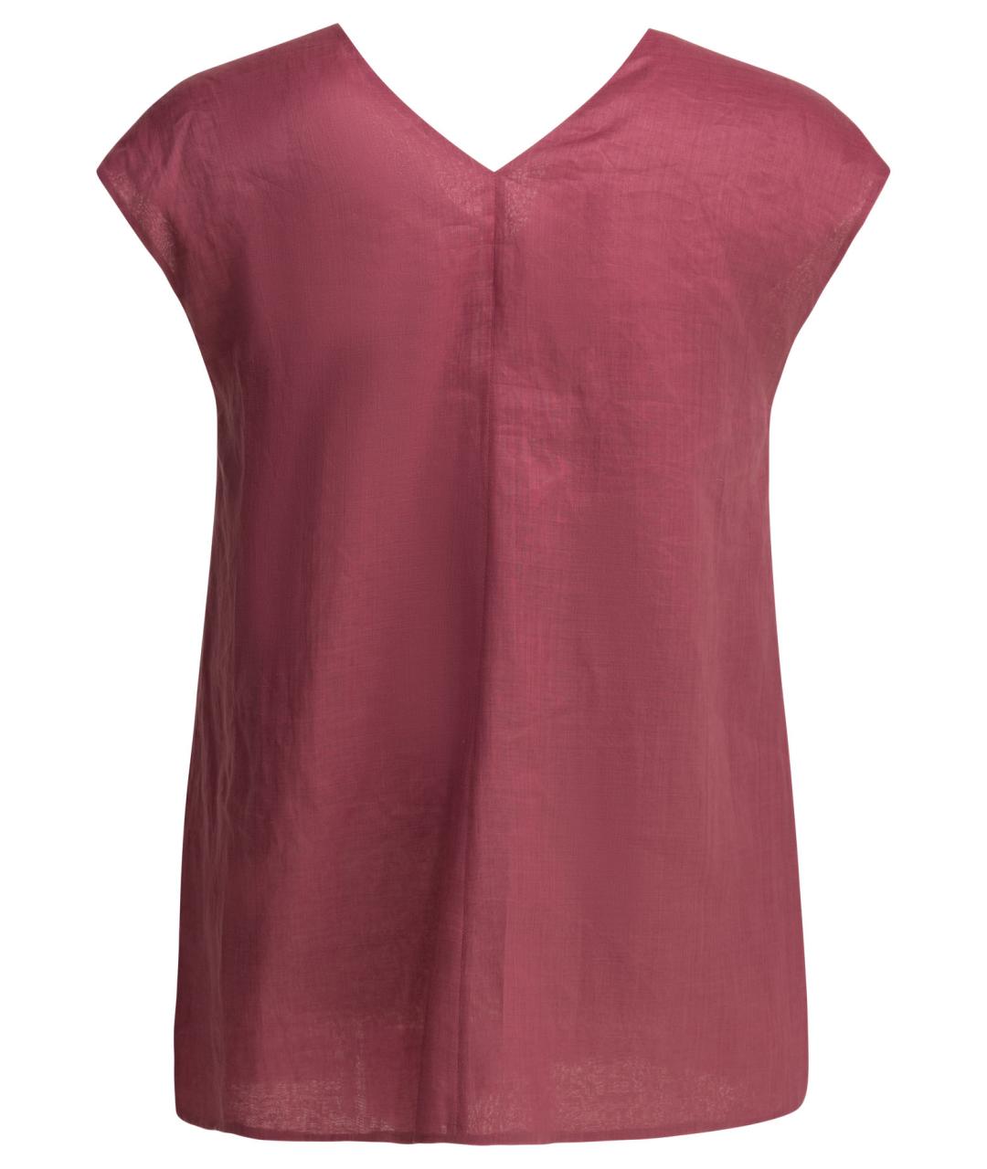 'S MAX MARA Фуксия хлопковая футболка, фото 2