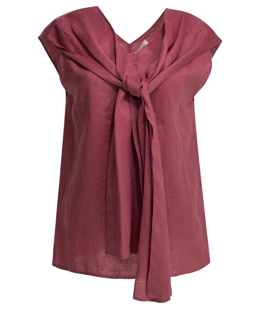 'S MAX MARA Фуксия хлопковая футболка, фото 1