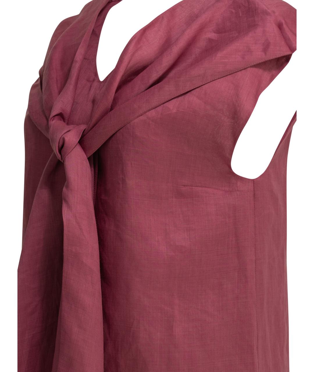'S MAX MARA Фуксия хлопковая футболка, фото 4