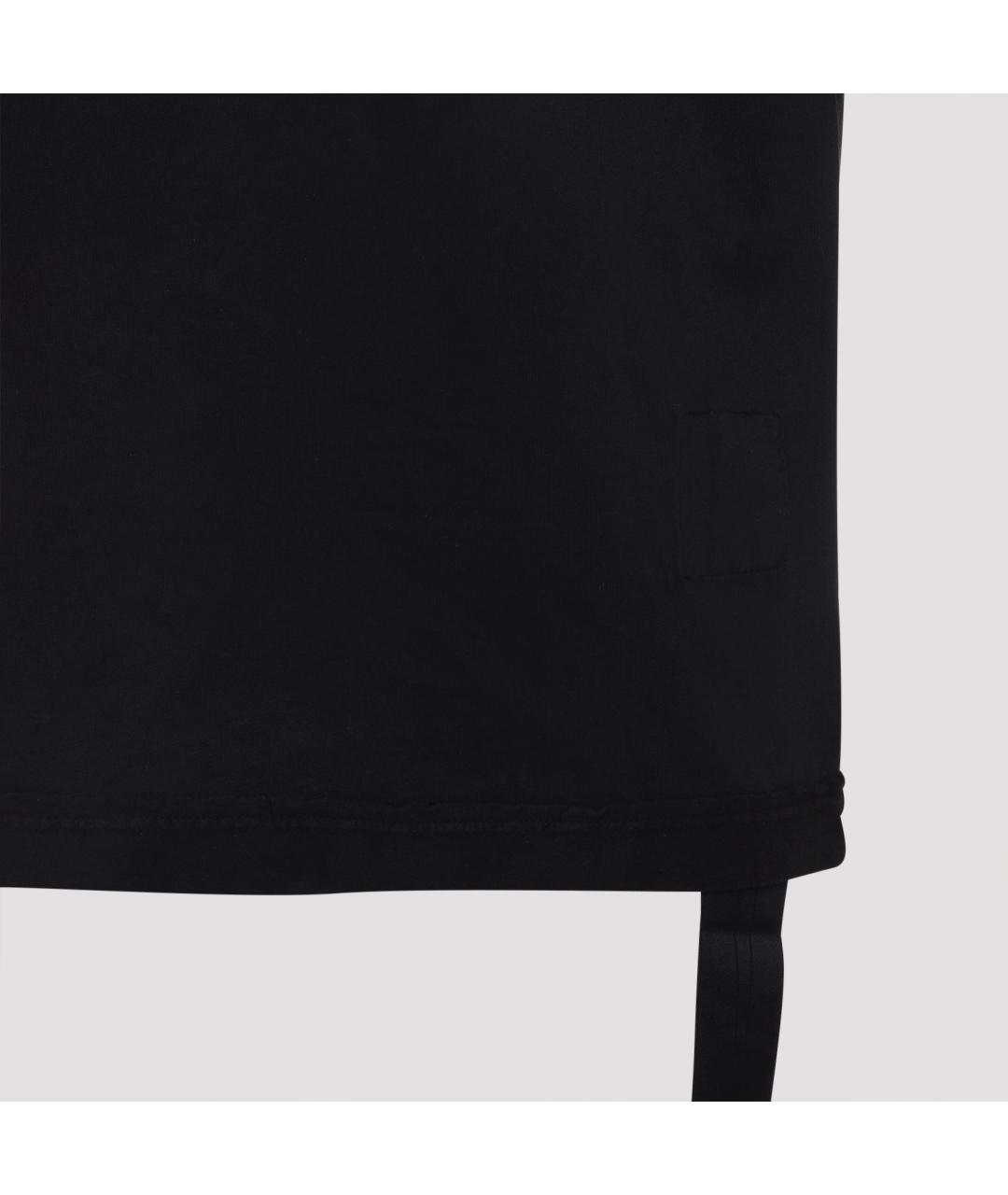 RICK OWENS DRKSHDW Черная хлопковая футболка, фото 3