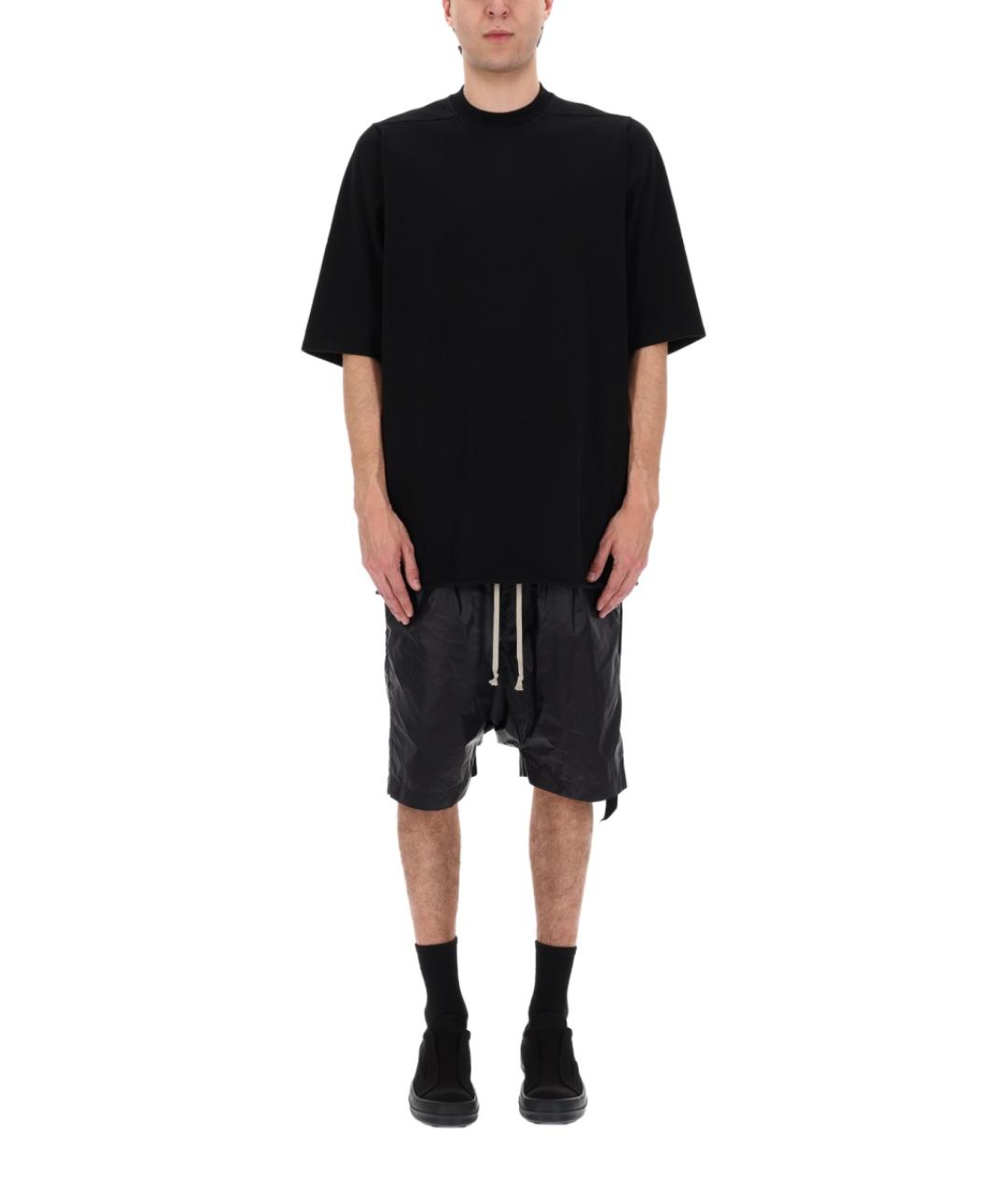 RICK OWENS DRKSHDW Черная хлопковая футболка, фото 3