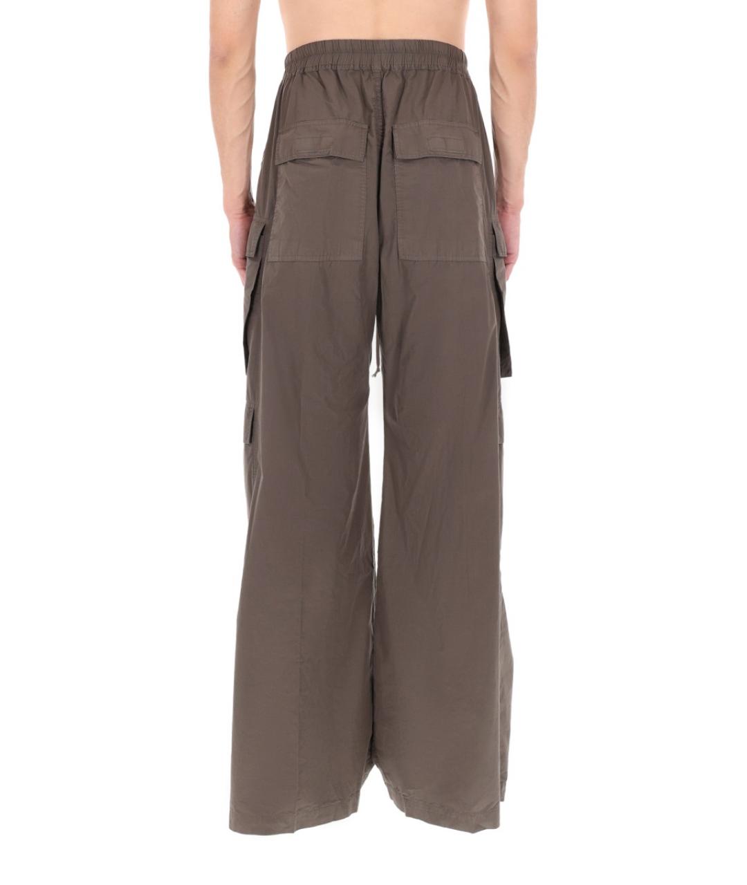 RICK OWENS DRKSHDW Коричневые хлопковые повседневные брюки, фото 5