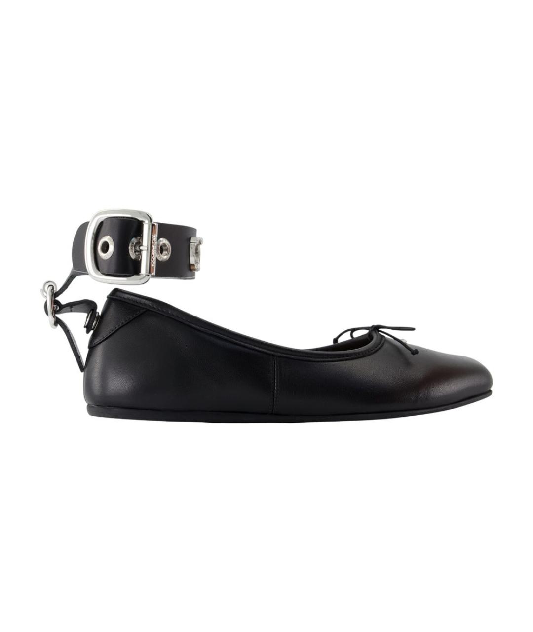 VIVIENNE WESTWOOD Черные кожаные балетки, фото 1