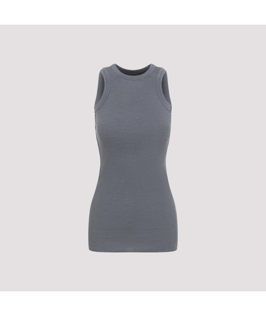 PHOEBE PHILO Серая шерстяная майка, фото 2