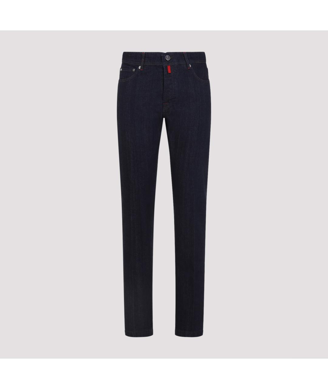 KITON Синие хлопковые повседневные брюки, фото 2