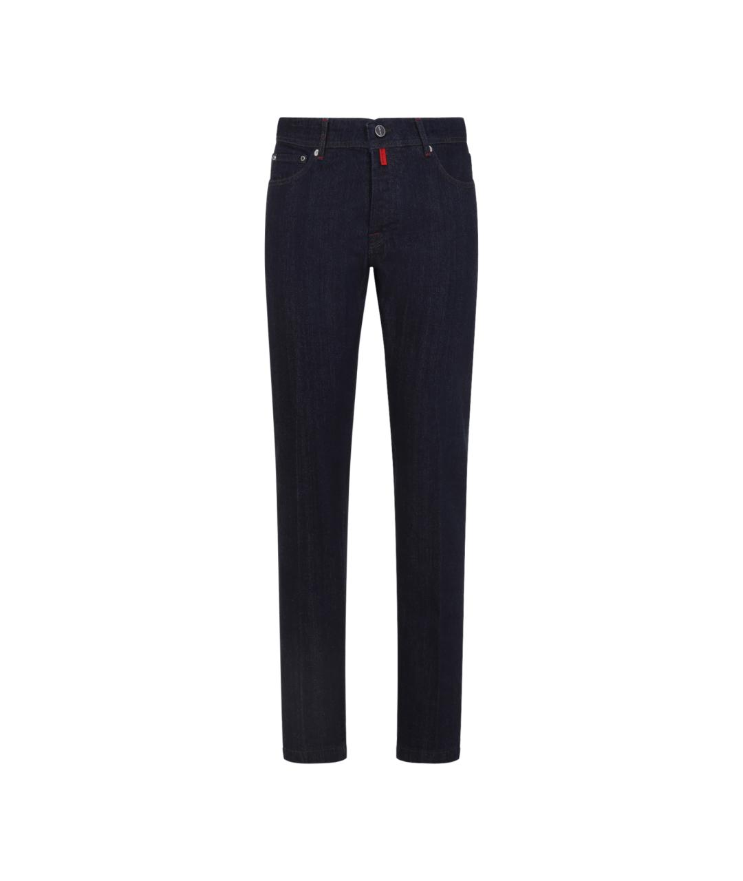 KITON Синие хлопковые повседневные брюки, фото 1