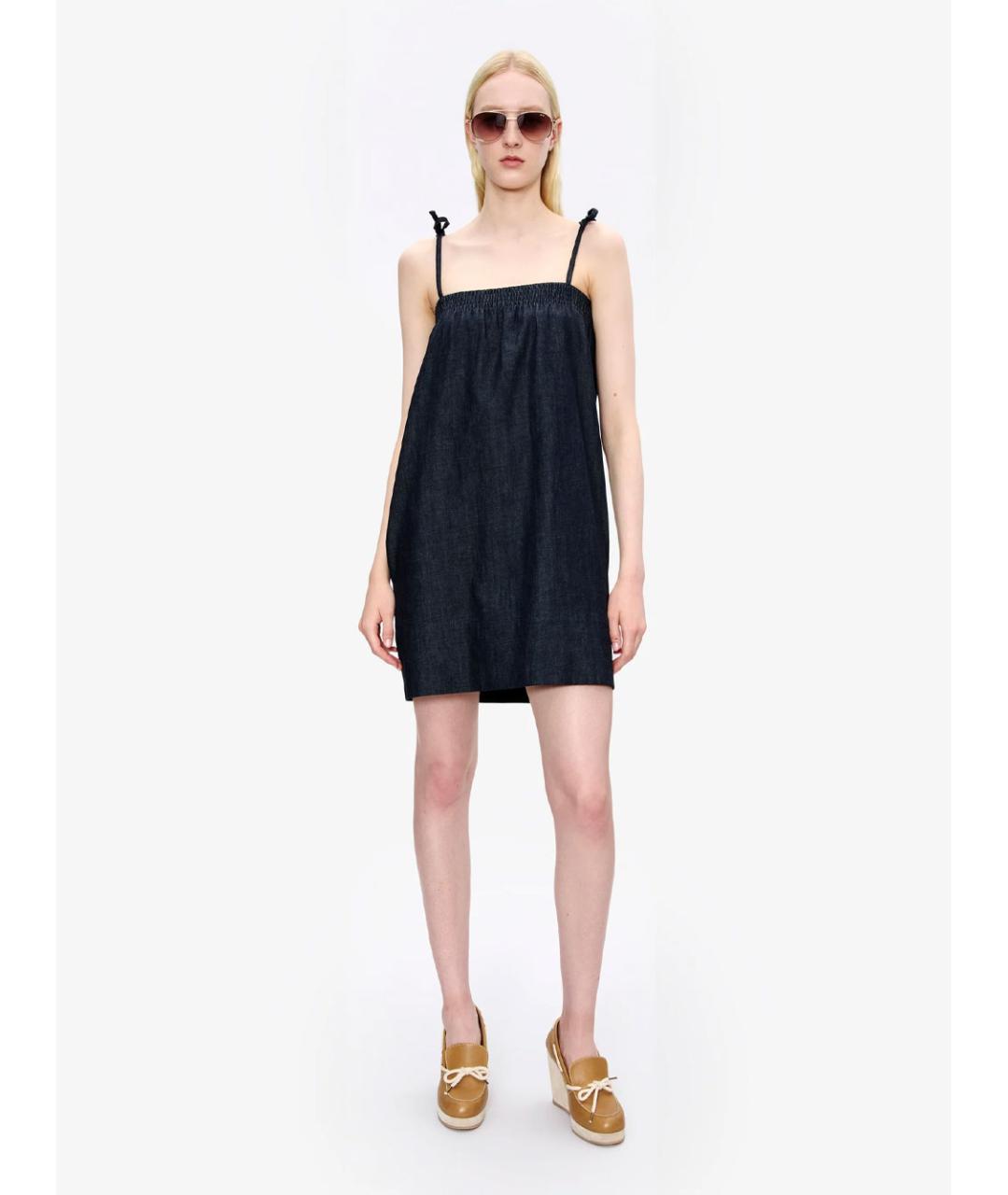 A.P.C. Синее хлопковое повседневное платье, фото 2