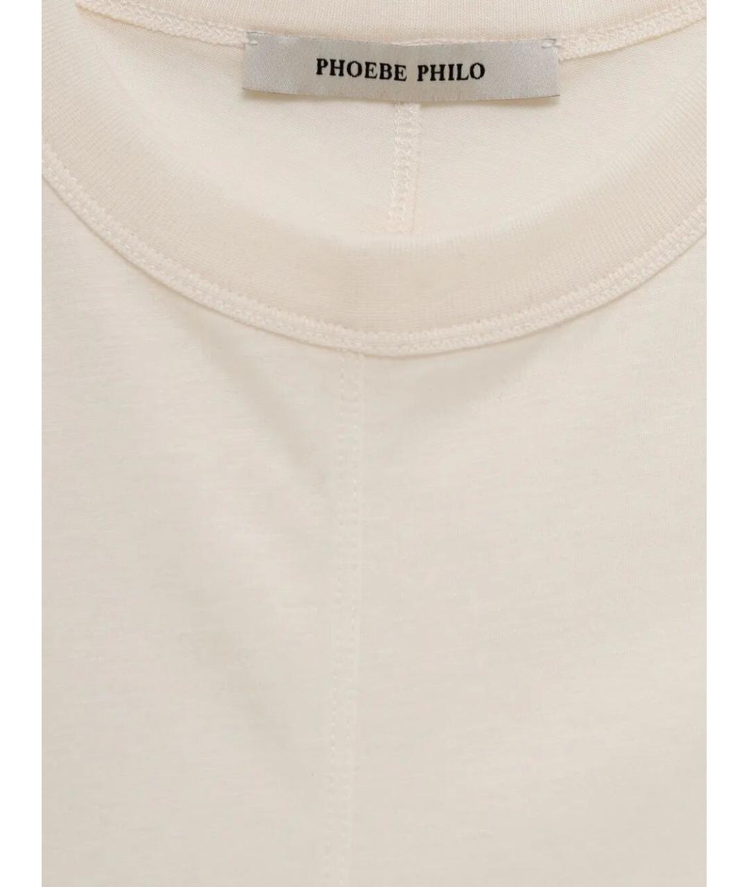 PHOEBE PHILO Белая хлопковая майка, фото 5